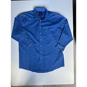 Men's Stafford Dress Shirt Broadcloth Blue Regular Fit Easy Care Sze XL